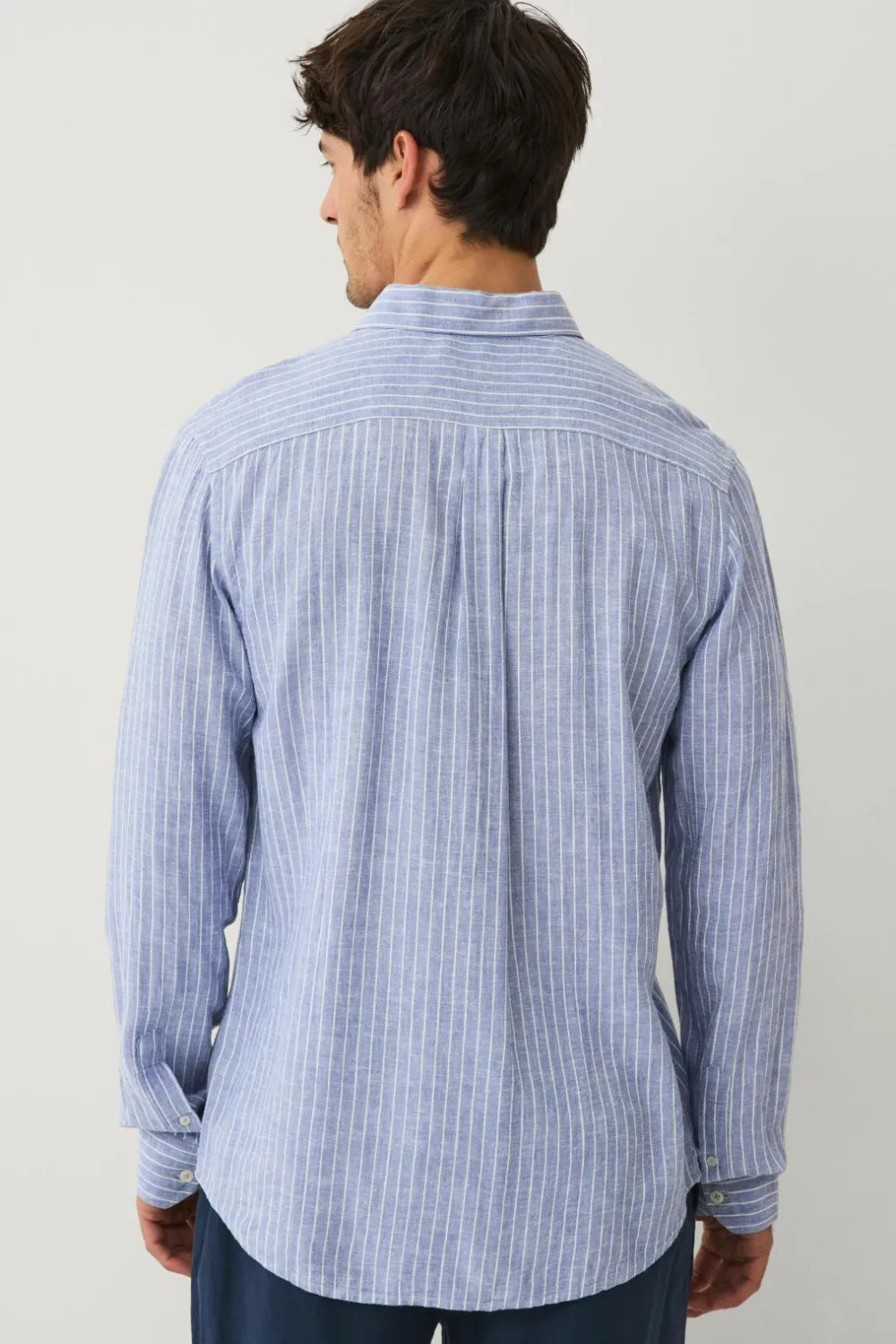 Ellos Skjorter>Collection Hørskjorte Klassisk blåstribet