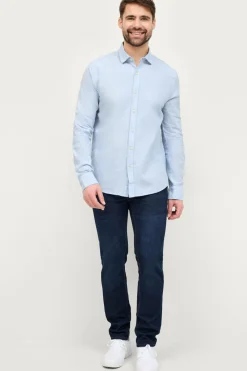 Ellos Collection Hørskjorte Lyseblå Sale