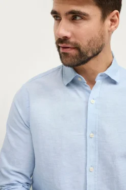 Ellos Collection Hørskjorte Lyseblå Sale
