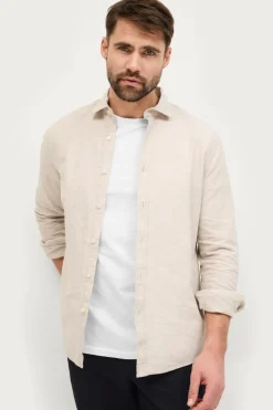 Ellos Skjorter>Collection Hørskjorte Beige melange