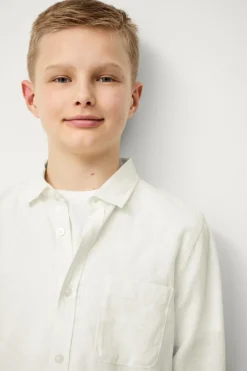 Ellos Collection Hørskjorte Melker Hvid Outlet