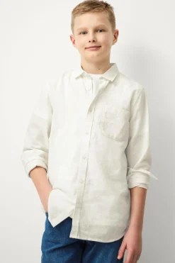 Ellos Collection Hørskjorte Melker Hvid Outlet