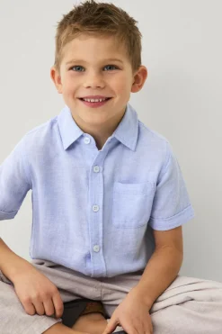 Ellos Skjorter>Collection Hørskjorte Lyseblå