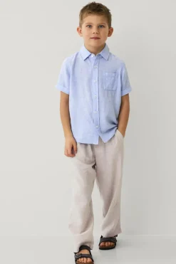 Ellos Skjorter>Collection Hørskjorte Lyseblå