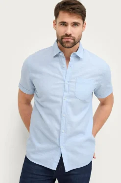 Ellos Skjorter>Collection Hørskjorte Friluftsmaleri Blå