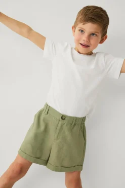 Ellos Shorts>Collection Hørshorts Martin Mini Grøn