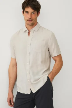 Ellos Collection Hørskjorte Beige Hot