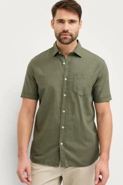 Ellos Collection Hørskjorte Grøn Best