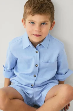 Ellos Skjorter>Collection Hørskjorte Martin Mini Blå