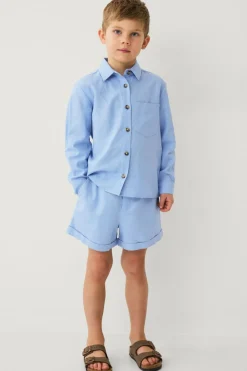 Ellos Skjorter>Collection Hørskjorte Martin Mini Blå