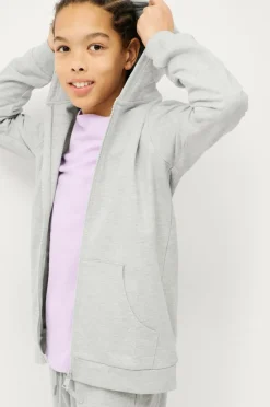 Ellos Basistøj|Sweatshirts & Hoodies>Collection Hættetrøje Basic Sweatshirt Lysegrå melange