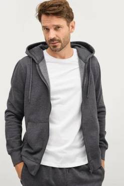 Ellos Collection Hættetrøje John Mørk gråmeleret Clearance