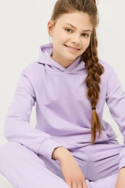 Ellos Basistøj>Collection Hættetrøje Basic Lyslilla