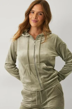 Ellos Loungewear & Homewear|Sweatshirts & Hoodies>Collection Hættetrøje i velour Grøn farve