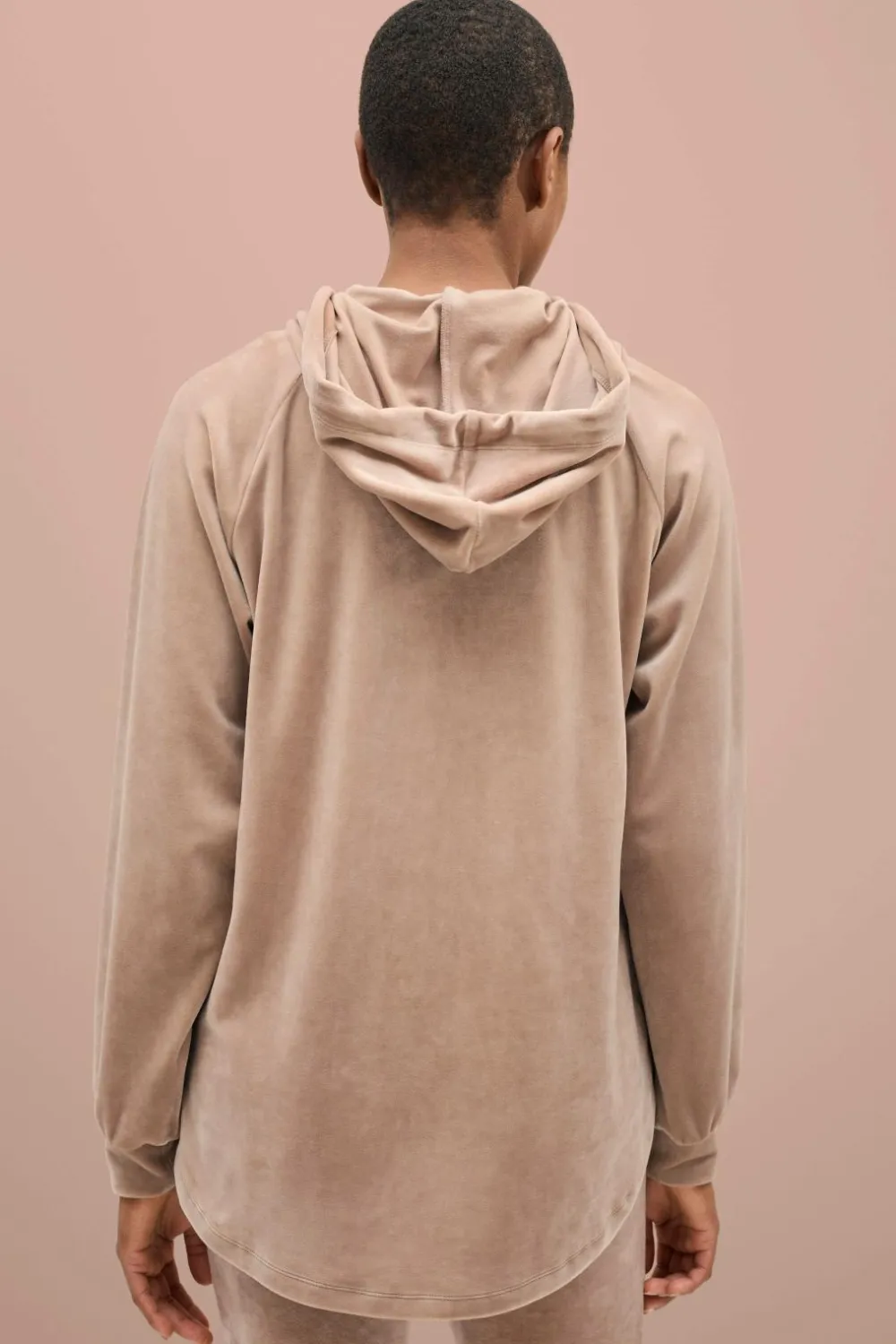 Ellos Loungewear & Homewear>Collection Hættetrøje i velour Beige