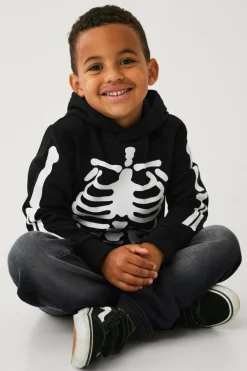 Ellos Collection Hættetrøje Sort skelet Outlet