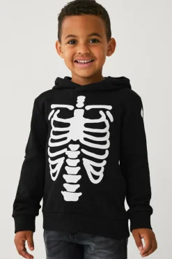 Ellos Collection Hættetrøje Sort skelet Outlet