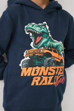 Ellos Collection Hættetrøje Marinblå dino