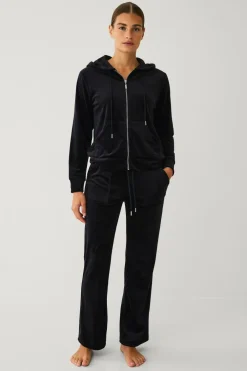 Ellos Loungewear & Homewear|Sweatshirts & Hoodies>Collection Hættetrøje i velour Sort