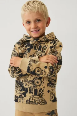 Ellos Collection Hættetrøje Beige mønstret New