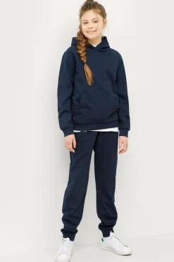 Ellos Basistøj>Collection Hættetrøje Basic Blue/misty grey