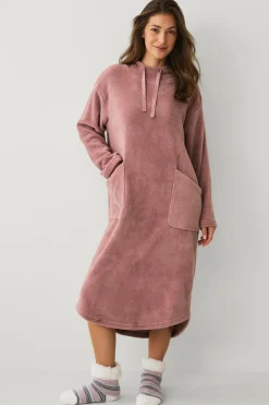 Ellos Collection Hyggelig kjole i fleece Lyslilla Sale
