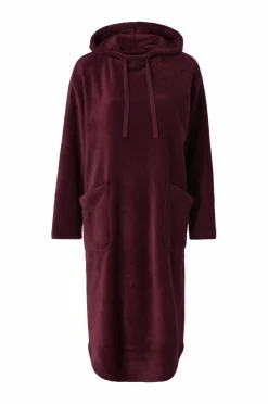 Ellos Loungewear & Homewear>Collection Hyggelig kjole i fleece Mørkerød