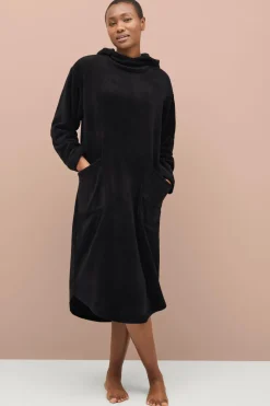 Ellos Nattøj|Loungewear & Homewear>Collection Hyggelig kjole i fleece Sort