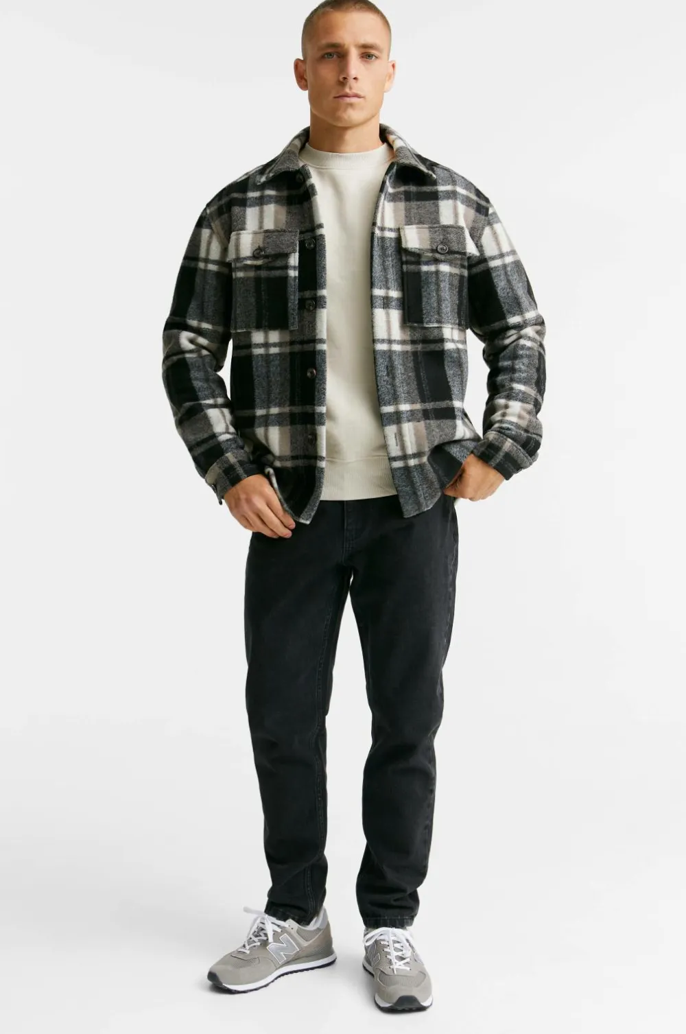 Ellos Jeans>Collection Icon Regular Tapered Jeans Sort mat sort