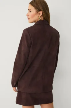 Ellos Collection Jakke i imiteret ruskind brun Outlet