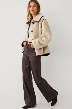 Ellos Collection Jakke i imiteret pels beige Clearance