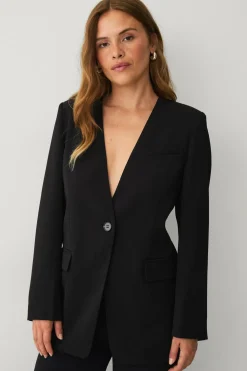 Ellos Collection Jakke uden revers sort Sale