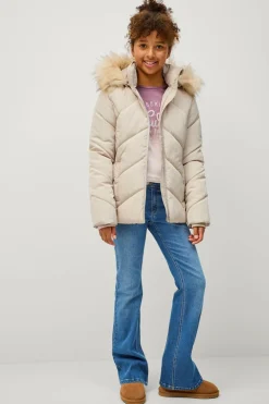 Ellos Overtøj>Collection Jakke Holly Lysegrå