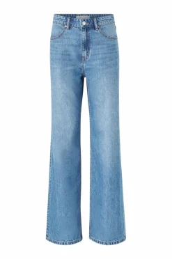 Ellos Collection Jeans med brede ben og høj talje Mellemblå vasket Hot