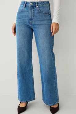 Ellos Collection Jeans med brede ben Mellemblå vask New