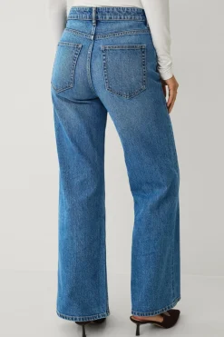 Ellos Collection Jeans med brede ben Mellemblå vask New