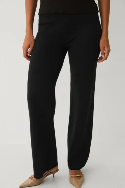 Ellos Collection Jerseybukser med brede ben sort Online