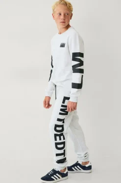 Ellos Collection Joggingbukser med print Gråmelange Discount