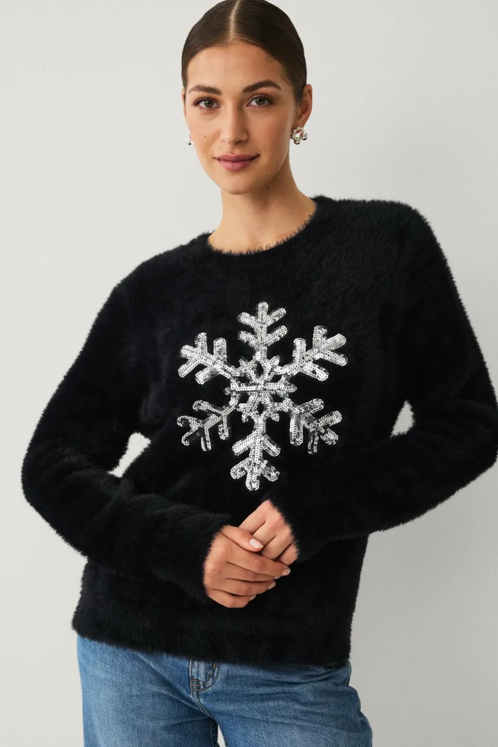 Ellos Collection Julesweater Sort Outlet