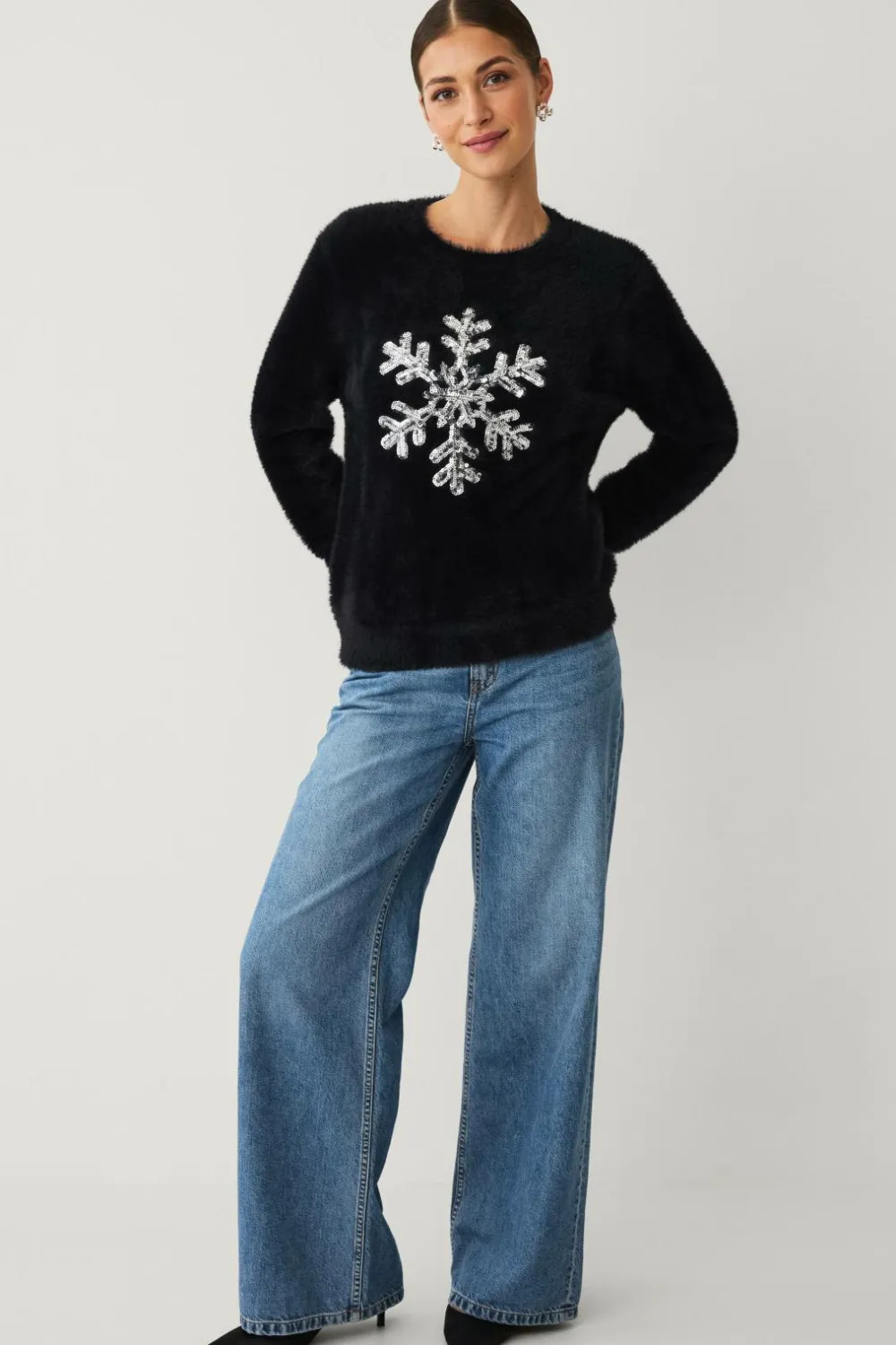 Ellos Collection Julesweater Sort Outlet