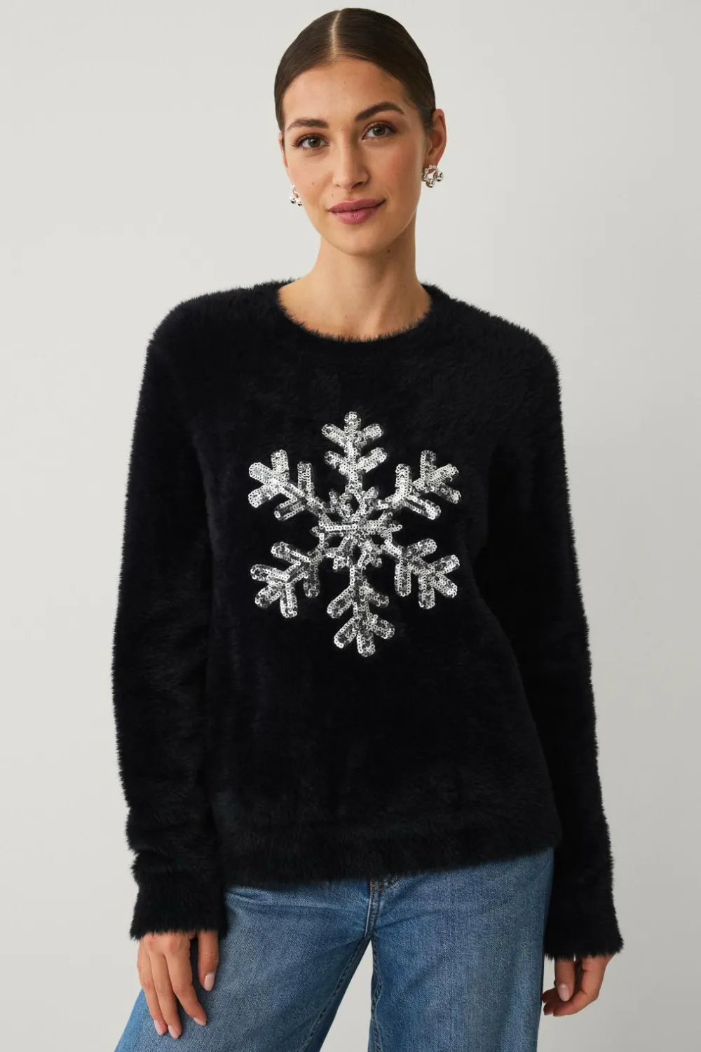 Ellos Collection Julesweater Sort Outlet