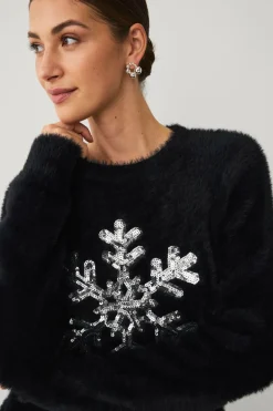 Ellos Collection Julesweater Sort Outlet