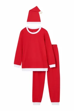 Ellos Sæt Til Børn>Collection Julemandskostume med hætte Tangorød