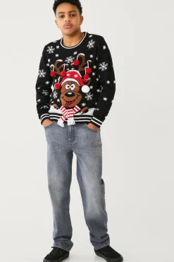 Ellos Collection Juletrøje Christmas Sort