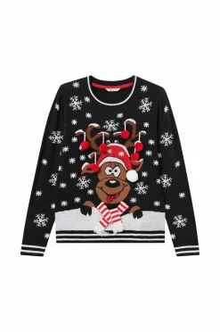 Ellos Collection Juletrøje Christmas Sort