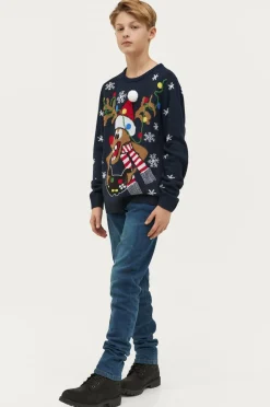 Ellos Trøjer & Cardigans>Collection Juletrøje Christmas Mørkeblå