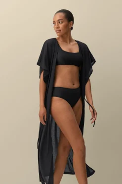 Ellos Strandtøj>Collection Kaftan-strandkjole Sort