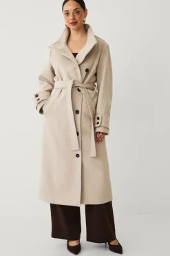 Ellos Collection Kappe med bælte Beige melange New