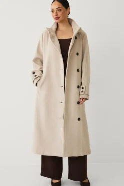 Ellos Collection Kappe med bælte Beige melange New