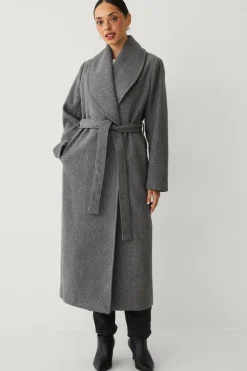 Ellos Jakker & Frakker>Collection Kappe med sjalskrave mørkegrå melerad